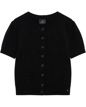 Anine Bing Gracie Short-sleeve Cardigan - Black