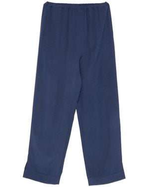 Emporio Armani Elasticated-Waistband Trousers - Blue