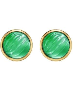 David Yurman Cable Onyx Earrings - Green