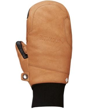 Snowlife Leather Paneled Gloves - Orange