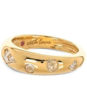 Nimo With Love 18K Diamond Tapered Ring - Metallic