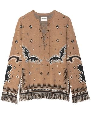 Zadig & Voltaire Maglione Con Stampa - Neutro