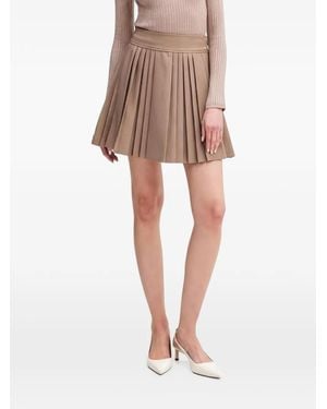 Guess Mini Pleated Skirt - Natural