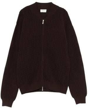 P.A.R.O.S.H. Zip-Up Long-Sleeve Cardigan - Black