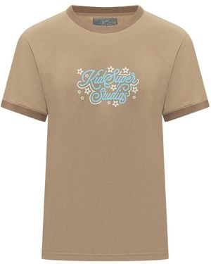 Kidsuper Logo-Print Star-Motif T-Shirt - Natural