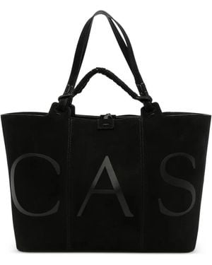 Casadei Leather Tote Bag - Black