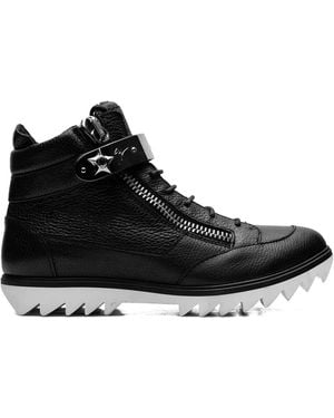 Giuseppe Zanotti Bottes De Moto Détail Zippé - Noir
