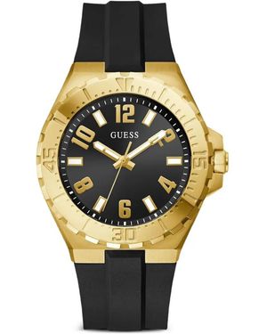 Guess Campus Notched Bezel 44Mm Watch - Schwarz