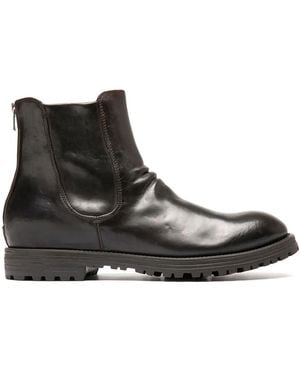 Officine Creative ジップ レザーブーツ - ブラウン