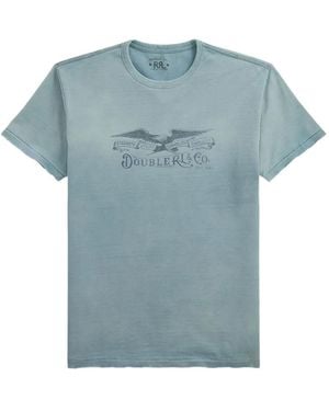 RRL Graphic-Print T-Shirt - Blue