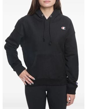 Champion Embroidered-Logo Hoodie - Black