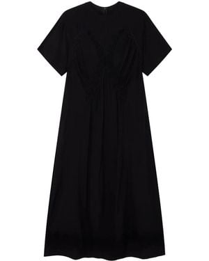 Stella McCartney Lace-Detail Silk Maxi Dress - Black