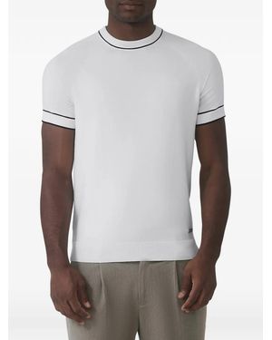 Mauvais Contrast-Trim Knitted T-Shirt - White