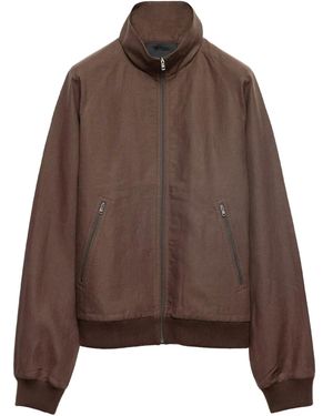 Prada リネンジャケット - ブラウン