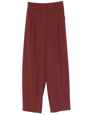 Patrizia Pepe Pleated Palazzo Pants - Red