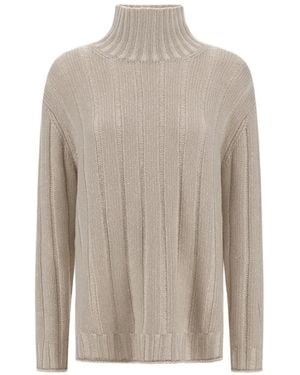 Herno High-Neck Ribbed Jumper - White