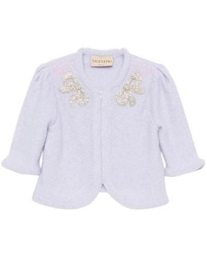 Valentino Garavani Bow-Embellished Cardigan - White