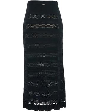 Twinset Ruffled-Detail Skirt - Black