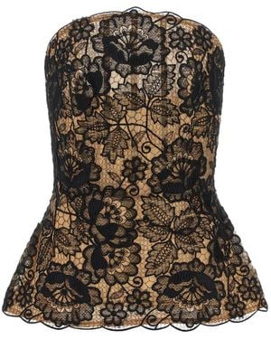Elie Saab Guipure Lace Corset - Green
