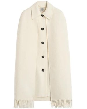 TOTEME Capa Con Flecos - Blanco