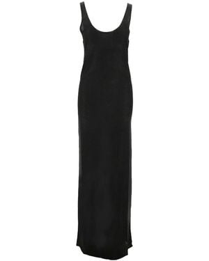 Saint Laurent Maxikleid Mit U-Ausschnitt - Schwarz