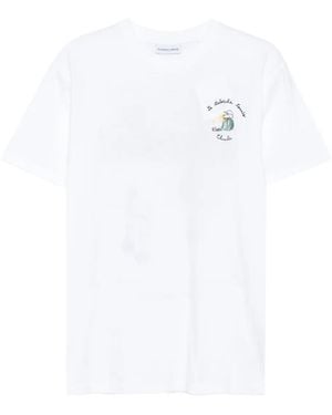Maison Labiche Camiseta con cactus bordado - Blanco