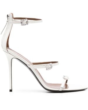 Giuseppe Zanotti 105Mm Patent-Leather Sandals - White