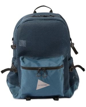 and wander 3D Mesh Backpack - Blue