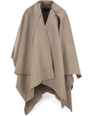 Fabiana Filippi Scarf-Detail Cape - Natural