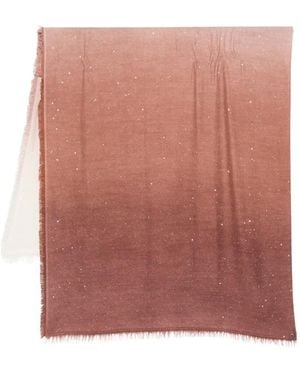 Faliero Sarti Luccicante Ombré Fringed Scarf - Pink