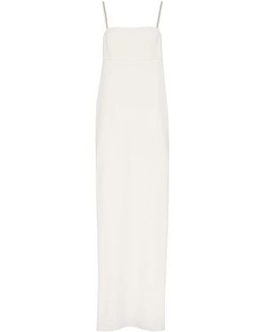 Brunello Cucinelli Monili-Trim Dress - White