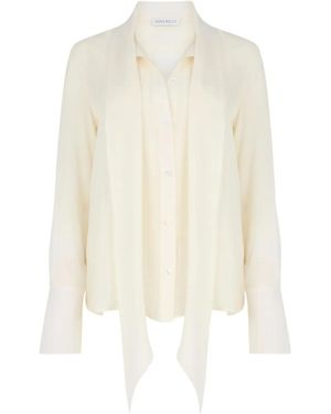 Nina Ricci Lavalliere Satin Shirt - White