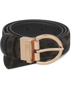 POTAMY Animal-Pattern Buckle Belt - Black