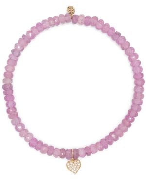 Sydney Evan 14Kt Sapphire Beaded Bracelet - Pink