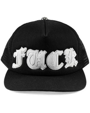Chrome Hearts Letter-Patch Trucker Hat - Black