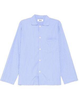 Tekla Poplin Long-Sleeved Shirt - Blue