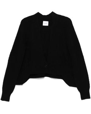 Nude Asymmetric Cardigan - Black