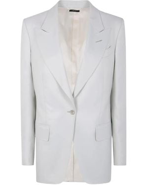 Tom Ford Single-Breasted Blazer - White