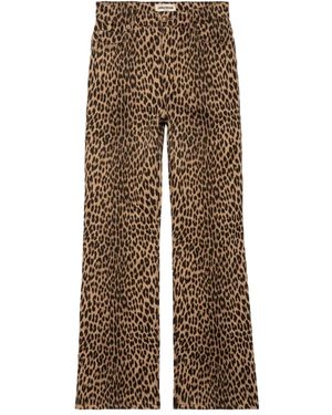 Zadig & Voltaire Leopard-Print High-Rise Trousers - Natural