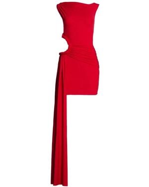Axel 113 Tyla Cut-Out Draped Mini Dress - Red