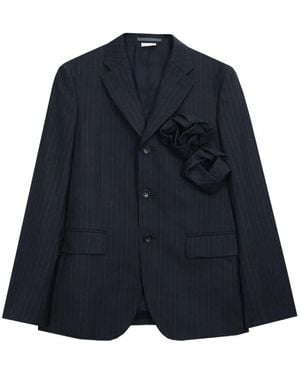 Comme des Garçons Pinstripe Blazer - Blue