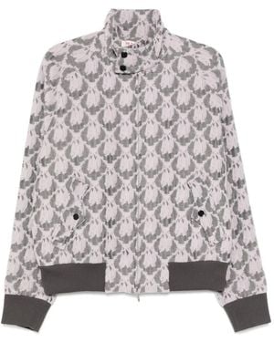 MASU Giacca Con Motivo Pipistrello Jacquard - Grigio