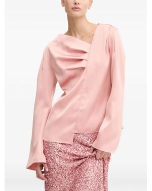 Stine Goya Draped V-Neck Top - Pink