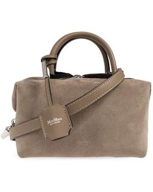 Max Mara Shopper Aus Wildleder - Natur