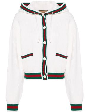 Gucci ウェブストライプ パーカー - ホワイト