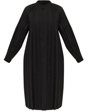 Pleats Please Issey Miyake Pleated Coat - Black