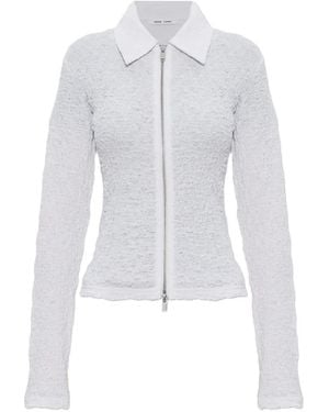 Samsøe & Samsøe Zip Collared Top - White