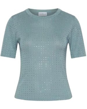 Marella Rhinestone-Embellished T-Shirt - Blue