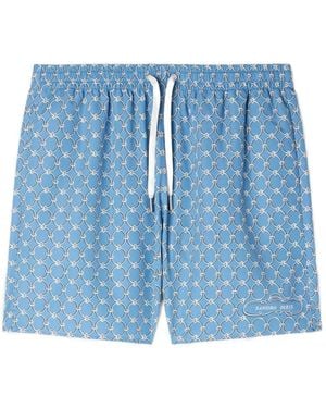Sandro Geometric Print Swimming Trunks - Blue