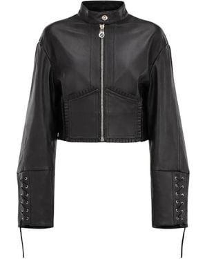 Blumarine Leather Jacket - Black
